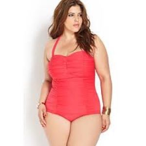 Forever 21 - Pink Red One Piece Bathing Suit